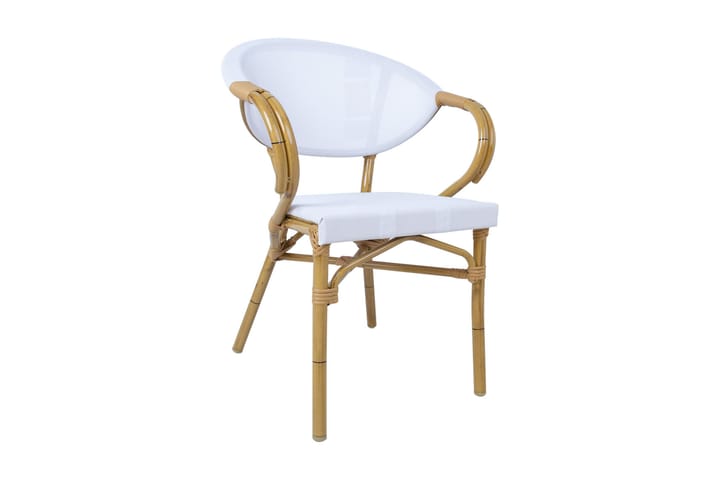 Tuoli Bambus Valkoinen - Puutarhakalusteet - Tuolit & nojatuolit - Ulkotilan ruokatuolit