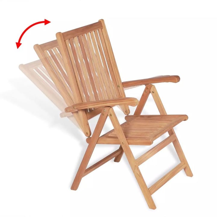 Kallistettava puutarhatuoli tiikki - Ruskea - Puutarhakalusteet - Tuolit & nojatuolit - Säätötuoli