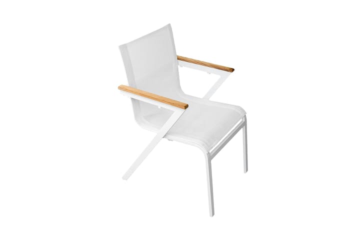 Käsinojallinen tuoli Mexico Pinottava Valkoinen - Venture Home - Puutarhakalusteet - Puutarhatuoli - Ulkotilan ruokatuoli