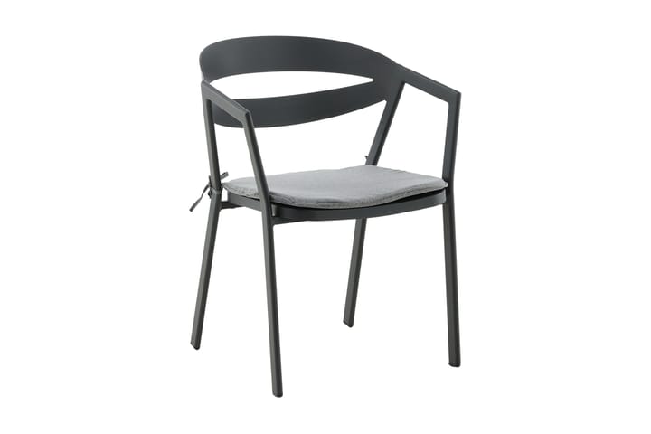 Käsinojallinen tuoli Slit Musta/Harmaa - Venture Home - Puutarhakalusteet - Puutarhatuoli - Ulkotilan ruokatuoli