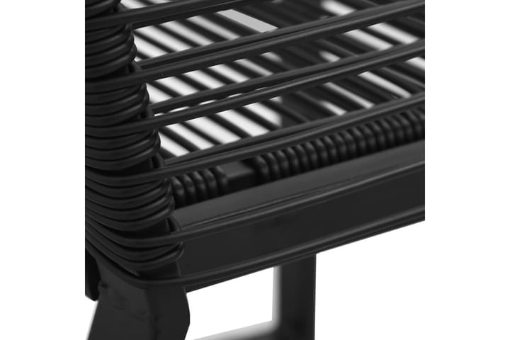 Puutarhatuolit 2 kpl musta PVC rottinki - Musta - Puutarhakalusteet - Tuolit & nojatuolit - Ulkotilan ruokatuoli