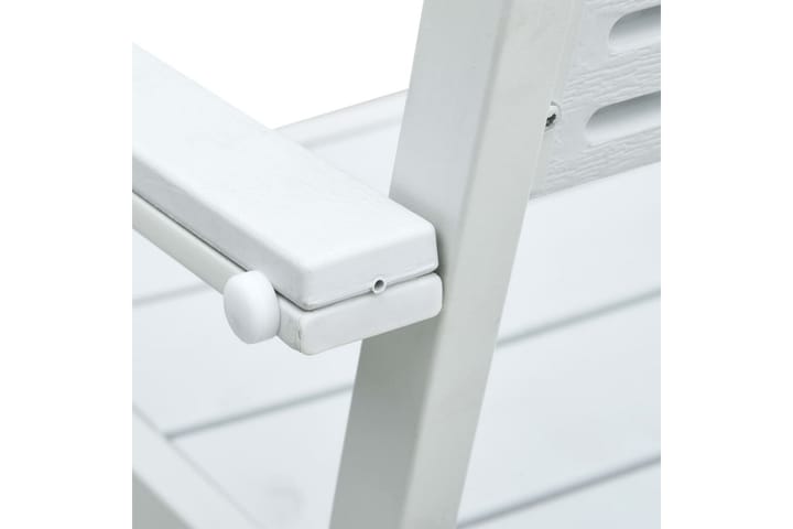 Puutarhatuolit 4 kpl valkoinen HDPE puun näköinen - Valkoinen - Puutarhakalusteet - Tuolit & nojatuolit - Ulkotilan ruokatuoli