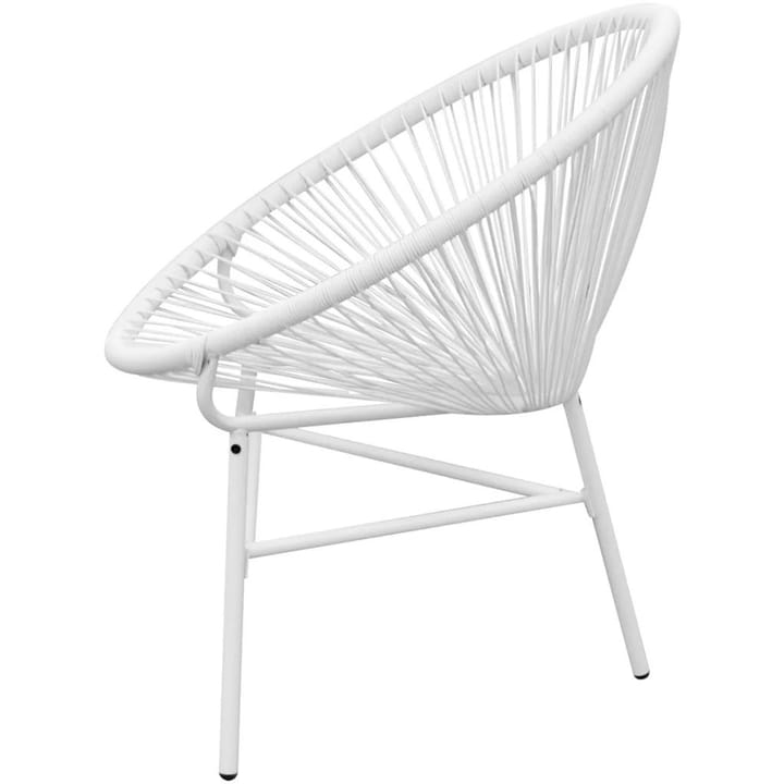 Soikea puutarhatuoli polyrottinki valkoinen - Valkoinen - Puutarhakalusteet - Tuolit & nojatuolit - Ulkotilan nojatuolit