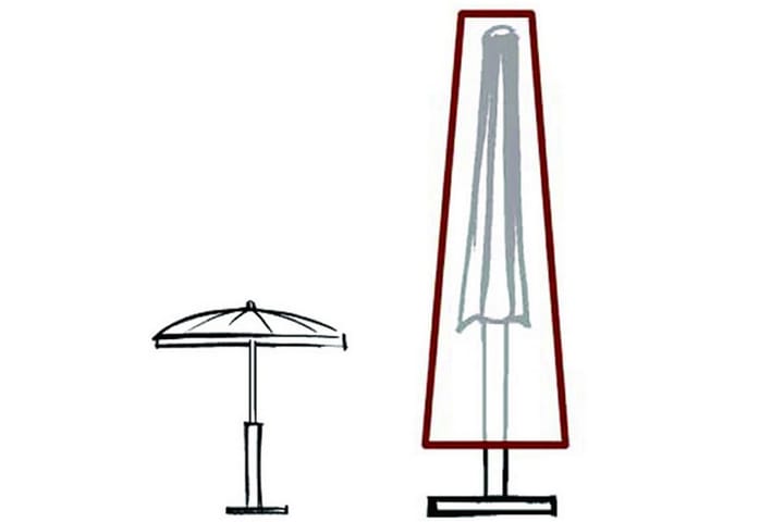 Garvida Aurinkovarjon suoja Ruskea - Ruskea - Puutarhakalusteet - Säilytyslaatikot & kalustesuojat - Aurinkovarjon suoja