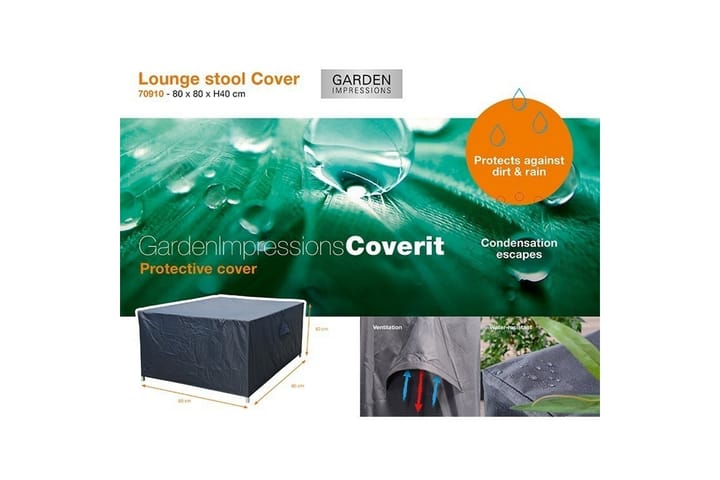 Kalustepeite Coverit 77x77 cm Harmaa - Garden Impressions - Puutarhakalusteet - Säilytyslaatikot & kalustesuojat - Ulkokalusteiden suojapeite