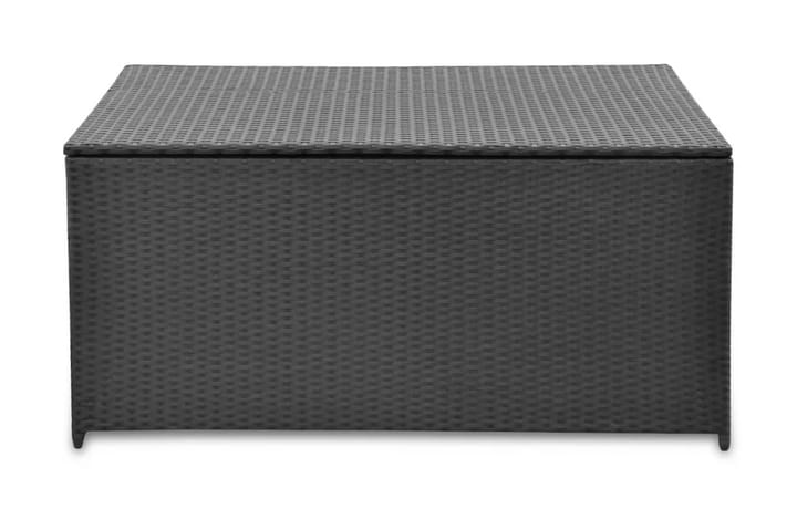 Puutarhan säilytyslaatikko musta 120x50x60cm polyrottinki - Musta - Puutarhakalusteet - Säilytyslaatikot & kalustesuojat - Säilytyslaatikot ulos