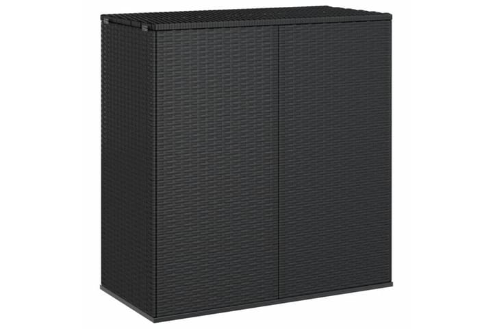 Puutarhan säilytyslaatikko PE-rottinki 100x49x103,5 cm musta - Musta - Puutarhakalusteet - Säilytyslaatikot & kalustesuojat - Säilytyslaatikot ulos