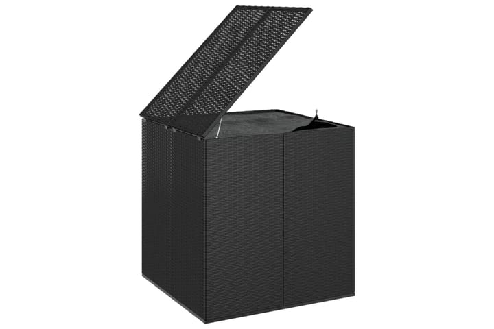 Puutarhan säilytyslaatikko PE-rottinki 100x97,5x104 cm musta - Musta - Puutarhakalusteet - Säilytyslaatikot & kalustesuojat - Säilytyslaatikot ulos