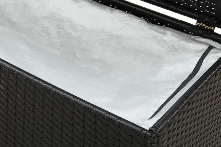 Puutarhan säilytyslaatikko polyrottinki 200x50x60 cm musta - Musta - Puutarhakalusteet - Säilytyslaatikot & kalustesuojat - Säilytyslaatikot ulos