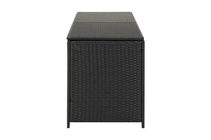 Puutarhan säilytyslaatikko polyrottinki 200x50x60 cm musta - Musta - Puutarhakalusteet - Säilytyslaatikot & kalustesuojat - Säilytyslaatikot ulos
