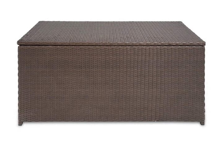 Puutarhan säilytyslaatikko ruskea 120x50x60cm polyrottinki - Ruskea - Puutarhakalusteet - Säilytyslaatikot & kalustesuojat - Säilytyslaatikot ulos