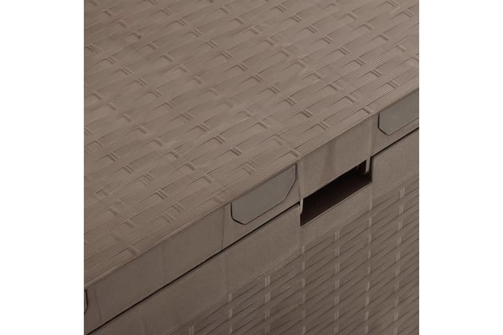 Puutarhan varastoarkku ruskea 114x47x60 cm - Puutarhakalusteet - Säilytyslaatikot & kalustesuojat - Säilytyslaatikot ulos