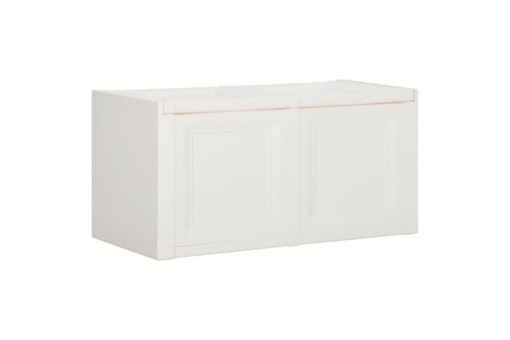 Tyynylaatikko valkoinen 86x40x42 cm 85 l - Valkoinen - Puutarhakalusteet - Säilytyslaatikot & kalustesuojat - Säilytyslaatikot ulos