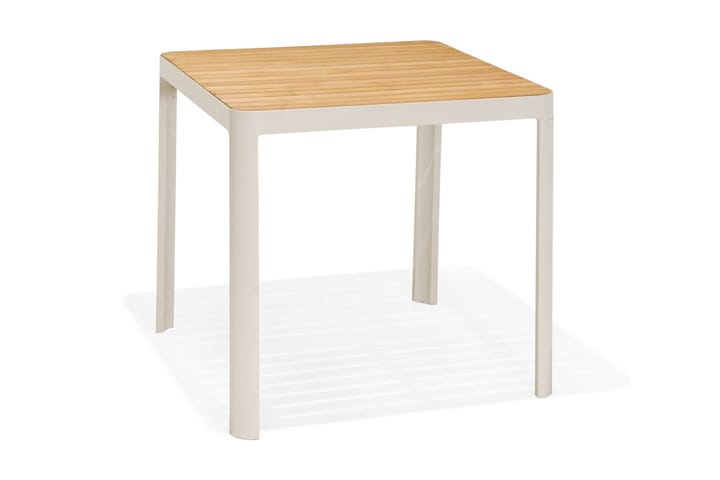 Baaripöytä Portals 95 cm - Valkoinen/Puu - Puutarhakalusteet - Terassipöydät - Baaripöytä ulos