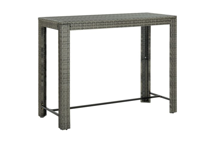Puutarhan baaripöytä harmaa 140,5x60,5x110,5 cm polyrottinki - Harmaa - Puutarhakalusteet - Terassipöydät - Baaripöytä ulos