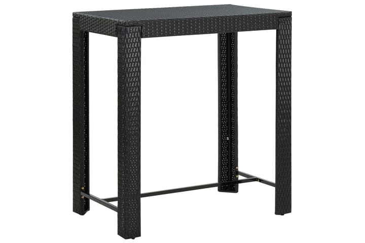 Puutarhan baaripöytä musta 100x60,5x110,5 cm polyrottinki - Musta - Puutarhakalusteet - Terassipöydät - Baaripöytä ulos