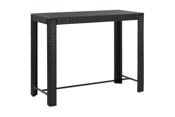 Puutarhan baaripöytä musta 140,5x60,5x110,5 cm polyrottinki - Musta - Puutarhakalusteet - Tuolit & nojatuolit - Ulkotilan baarituoli