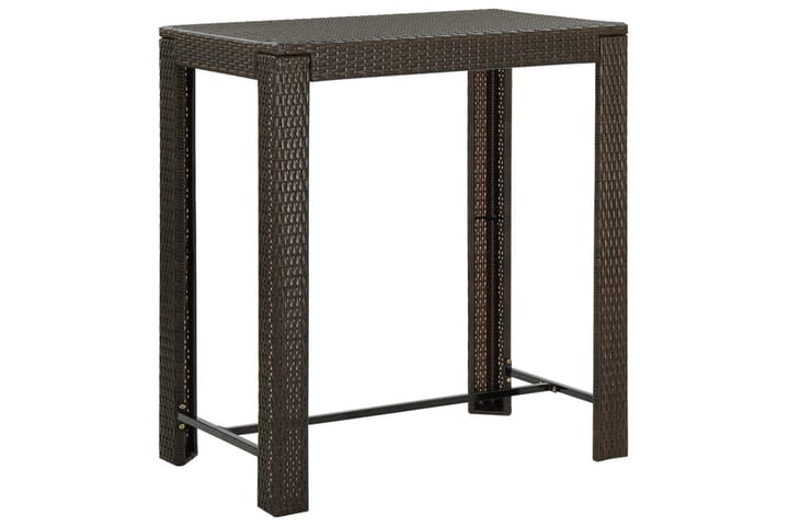 Puutarhan baaripöytä ruskea 100x60,5x110,5 cm polyrottinki - Ruskea - Puutarhakalusteet - Terassipöydät - Baaripöytä ulos