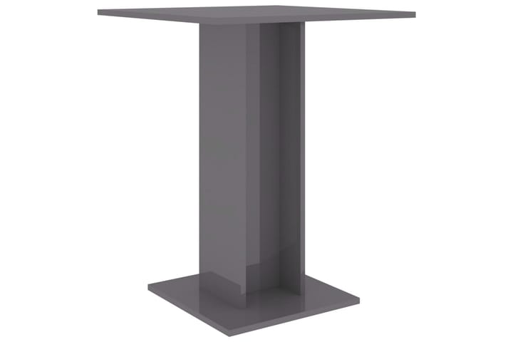Bistropöytä korkeakiilto harmaa 60x60x75 cm lastulevy - Puutarhakalusteet - Terassipöydät - Kahvilapöytä