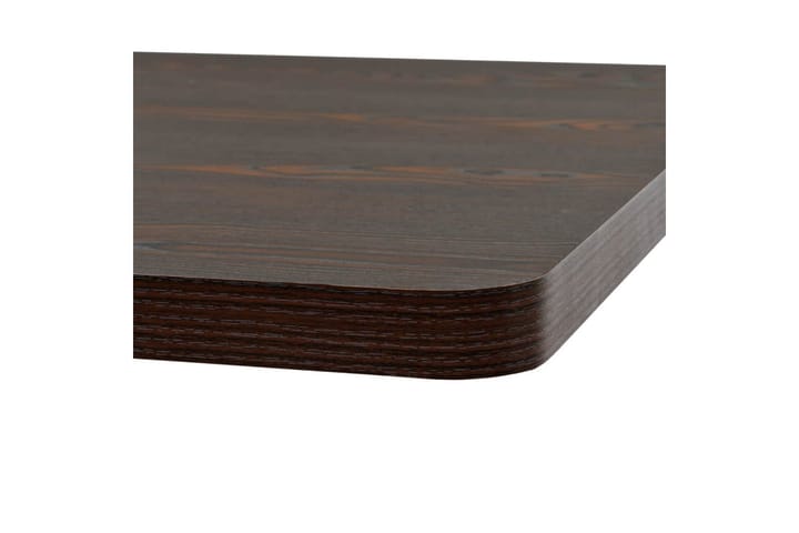Bistropöytä MDF ja teräs neliö 80x80x75 cm tumma tuhka - Ruskea - Puutarhakalusteet - Terassipöydät - Kahvilapöytä