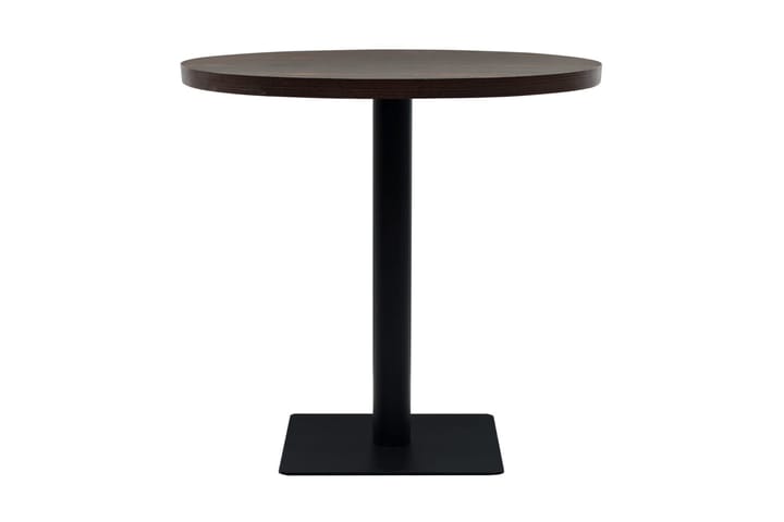 Bistropöytä MDF ja teräs pyöreä 80x75 cm tumma tuhka - Ruskea - Puutarhakalusteet - Terassipöydät - Kahvilapöytä