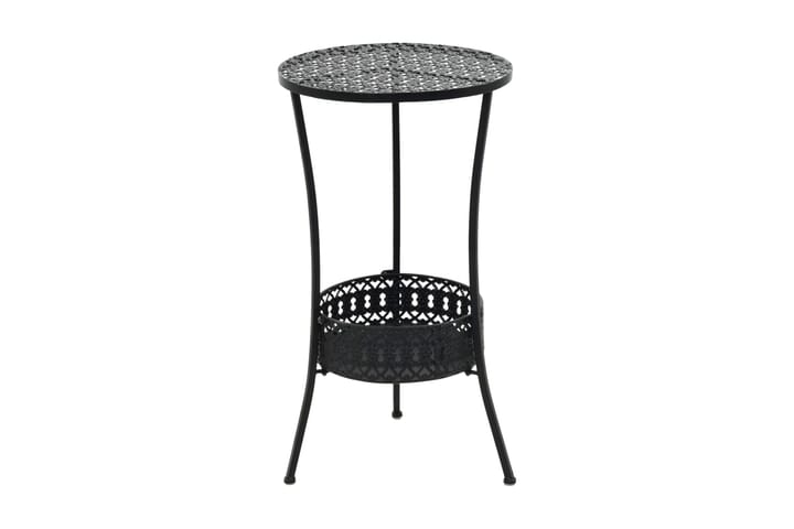Bistropöytä musta 40x70 cm metalli - Musta - Puutarhakalusteet - Terassipöydät - Kahvilapöytä