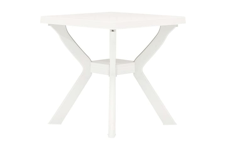 Bistropöytä valkoinen 70x70x72 cm muovi - Valkoinen - Puutarhakalusteet - Terassipöydät - Kahvilapöytä