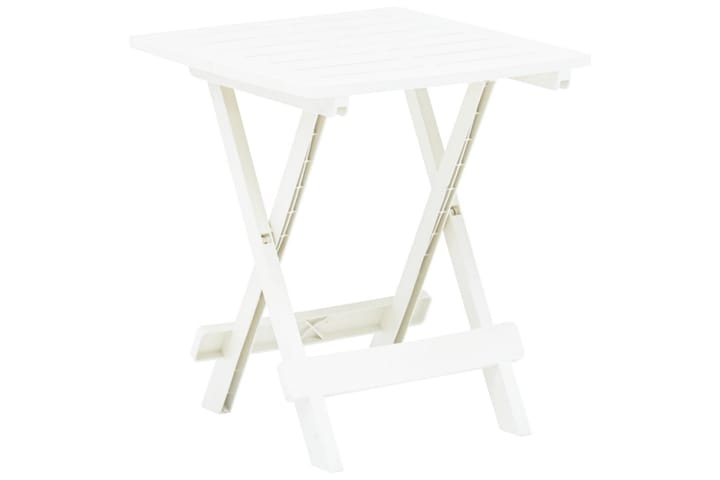 Kokoontaittuva puutarhapöytä valkoinen 45x43x50 cm muovi - Valkoinen - Puutarhakalusteet - Terassipöydät - Kahvilapöytä