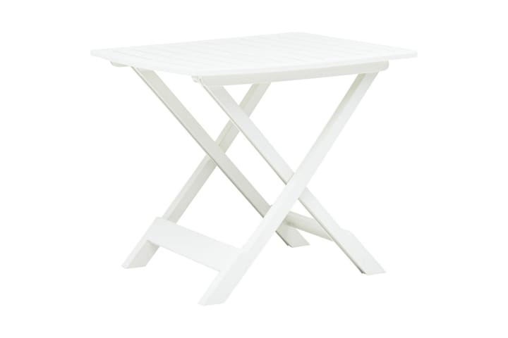Kokoontaittuva puutarhapöytä valkoinen 79x72x70 cm muovi - Valkoinen - Puutarhakalusteet - Terassipöydät - Ruokapöytä terassille