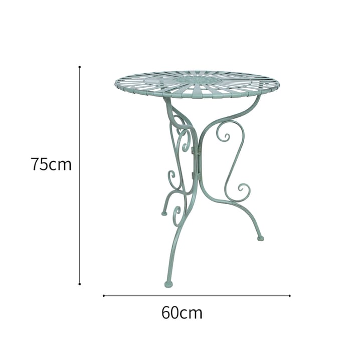 Pöytä Salvia 60x75 cm Antiikinvihreä - Puutarhakalusteet - Terassipöydät - Kahvilapöytä