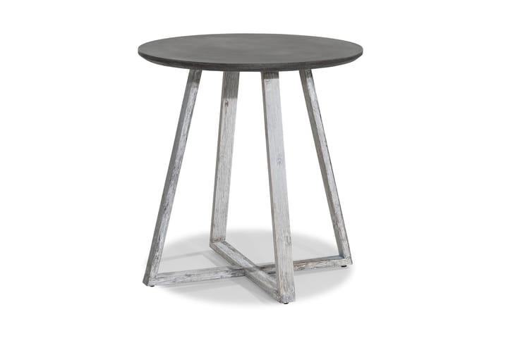 Parvekepöytä Visby 70 cm Pyöreä - Valk/Akaasia - Puutarhakalusteet - Terassipöydät - Kahvilapöytä