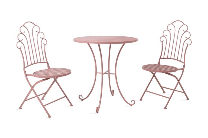 Parvekesetti Rosy Pinkki - Puutarhakalusteet - Terassipöydät - Kahvilapöytä