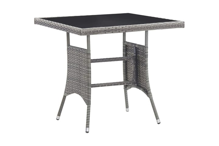 Puutarhapöytä antrasiitti 80x80x74 cm polyrottinki - Antrasiitti - Puutarhakalusteet - Terassipöydät - Kahvilapöytä