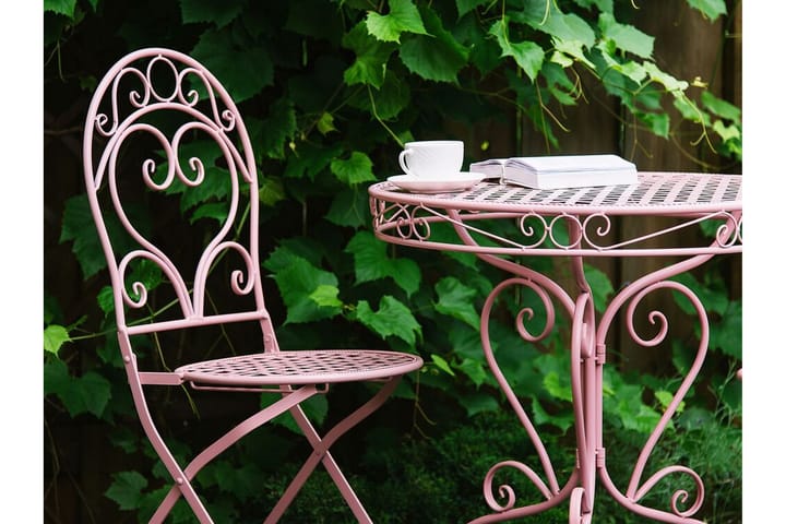 Puutarhapöytä Meskanaw - Vaaleanpunainen - Puutarhakalusteet - Terassipöydät - Kahvilapöytä