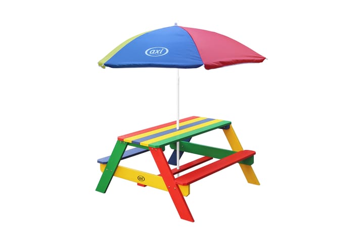 Nick Picnic Table Rainbow - Umbrella Rainbow - Puutarhakalusteet - Terassipöydät - Piknikpöytä