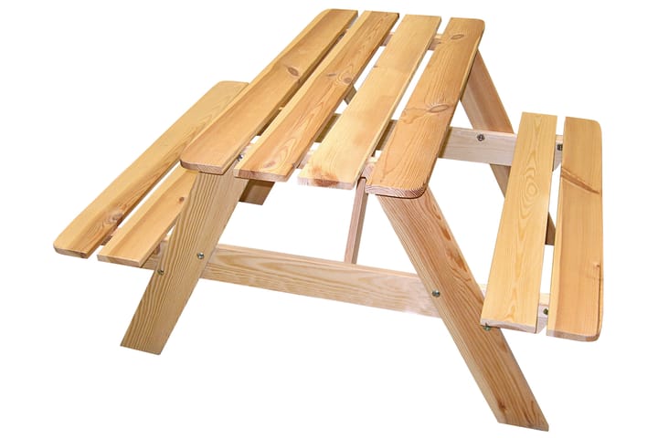 Piknikpöytä Nancie Mini - Luonnonväri - Puutarhakalusteet - Terassipöydät - Piknikpöytä