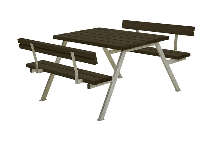 PLUS Alpha Pöytä/penkkisetti 2 selkänojalla 118 cm - Puutarhakalusteet - Terassipöydät - Piknikpöytä