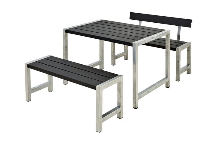 PLUS Parvekeryhmä 1 selkänojalla 127 cm - Puutarhakalusteet - Terassipöydät - Piknikpöytä