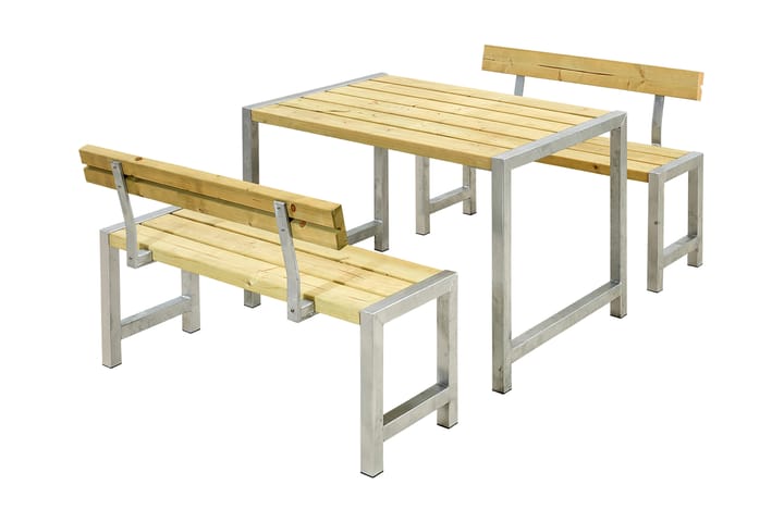 PLUS Parvekeryhmä 2 selkänojalla 127 cm Painekyllästetty - Puutarhakalusteet - Terassipöydät - Piknikpöytä