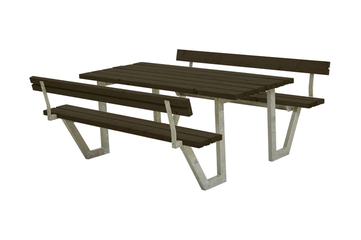 PLUS Wega Pöytä/penkkisetti 2 selkänojalla 177 cm - Puutarhakalusteet - Terassipöydät - Piknikpöytä