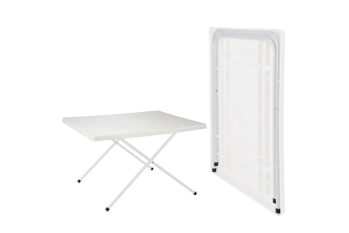 HI Kokoontaitettava retkipöytä valkoinen säädettävä 80x60x51 - Valkoinen - Puutarhakalusteet - Terassipöydät - Retkipöytä