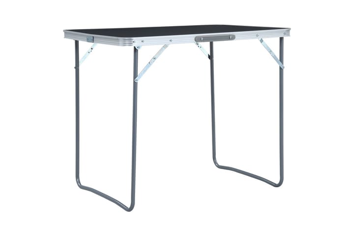 Kokoontaitettava retkipöytä metallirungolla 80x60 cm harmaa - Harmaa - Puutarhakalusteet - Terassipöydät - Retkipöytä