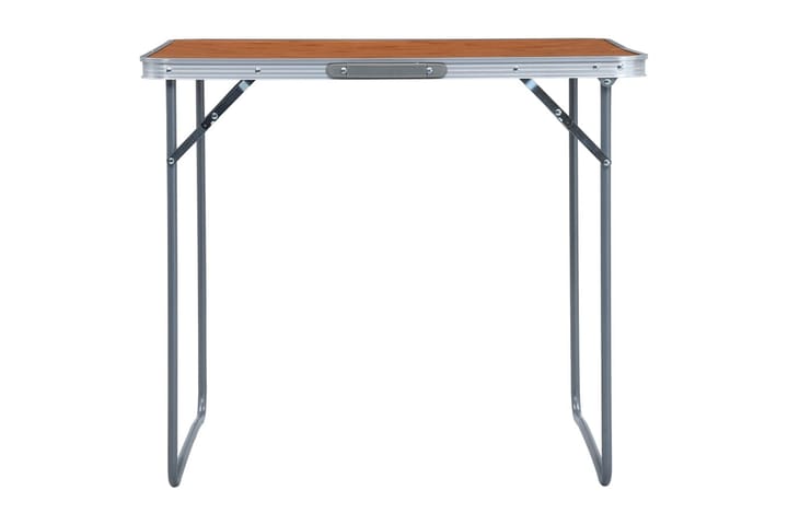 Kokoontaitettava retkipöytä metallirungolla 80x60 cm - Ruskea - Puutarhakalusteet - Terassipöydät - Retkipöytä