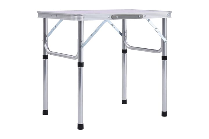 Kokoontaitettava retkipöytä valkoinen alumiini 60x45 cm - Valkoinen - Puutarhakalusteet - Terassipöydät - Retkipöytä