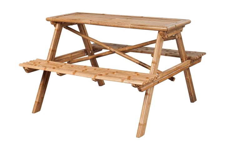 Piknikpöytä 120x120x78 cm bambu - Ruskea - Puutarhakalusteet - Terassipöydät - Retkipöytä
