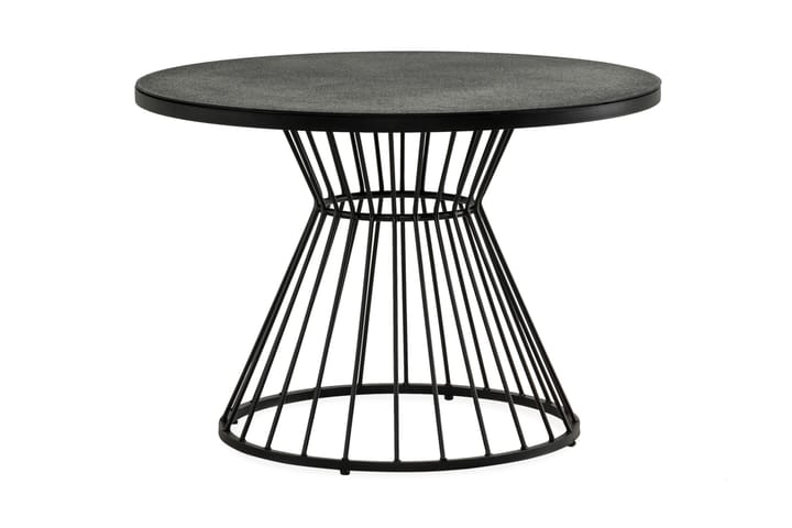 Cage Ruokapöytä 110 cm Pyöreä - Musta - Puutarhakalusteet - Terassipöydät - Ruokapöytä terassille