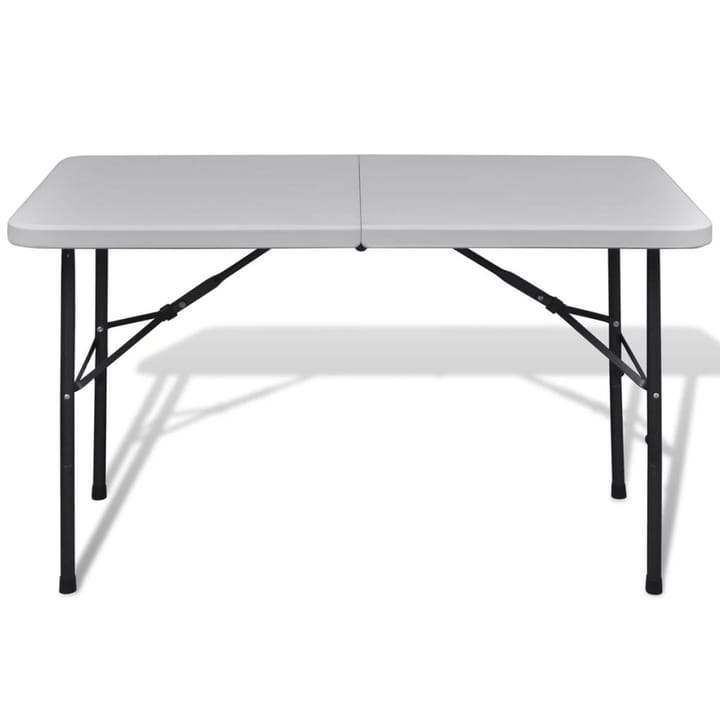 Kokoontaitettava Puutarhapöytä 122 cm HDPE Valkoinen - Valkoinen - Puutarhakalusteet - Terassipöydät - Ruokapöytä terassille