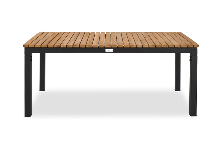 Pöytä Bahamas 110 cm - Musta/Tiikki - Puutarhakalusteet - Terassipöydät - Ruokapöytä terassille