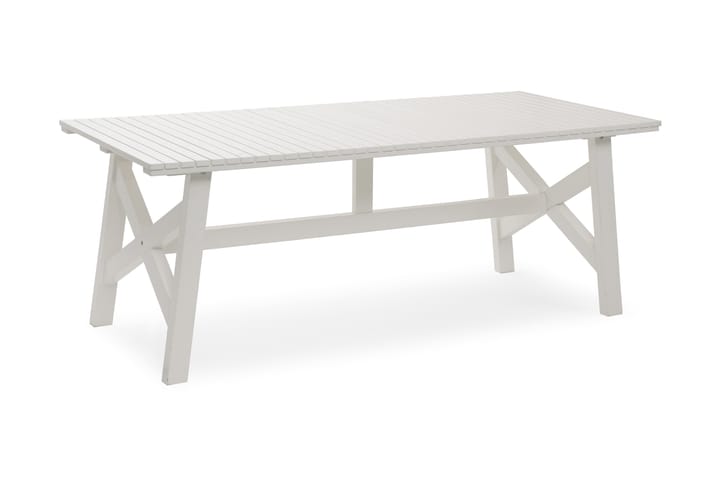 Pöytä Bullerö 90x200 cm Valkoinen mänty - Puutarhakalusteet - Terassipöydät - Ruokapöytä terassille