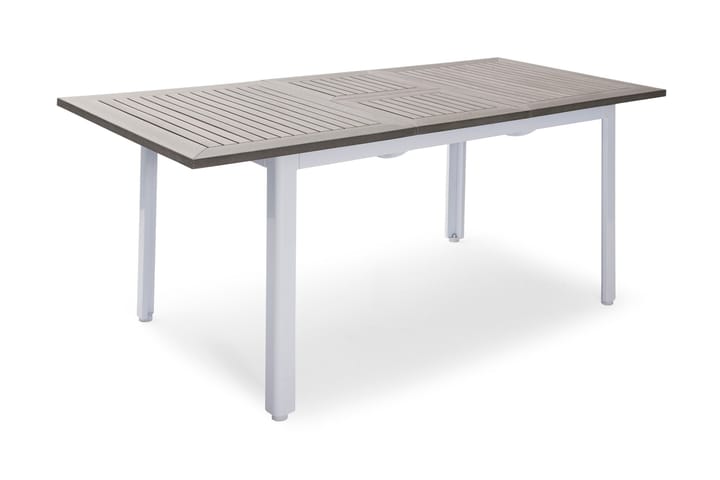 Pöytä Nydala 90x150-200cm Valkoinen/Harmaa - Puutarhakalusteet - Terassipöydät - Ruokapöytä terassille